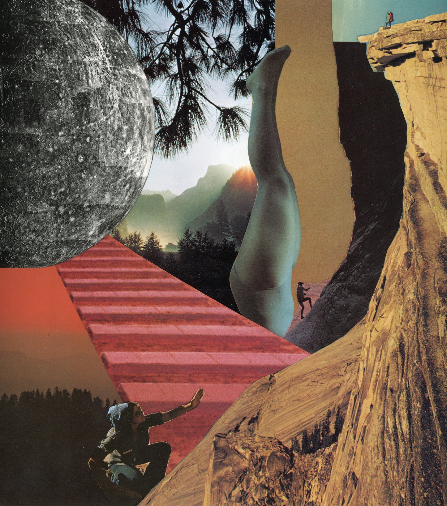 Celestial Canyon — Original Hand-Cut Collage Print by Stephanie Mikuls