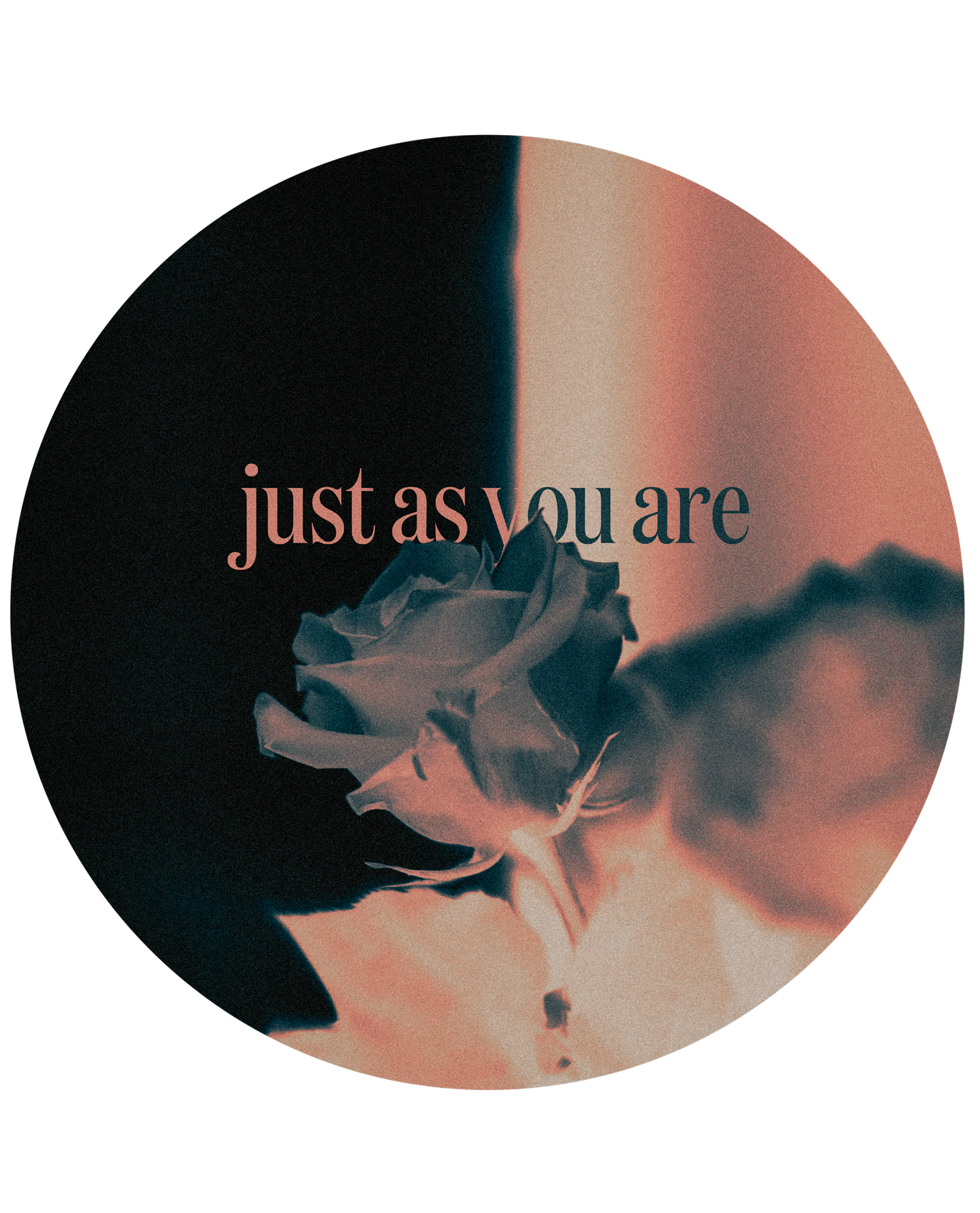 just as you are | Vinyl Affirmation Sticker | Junk Journal Sticker