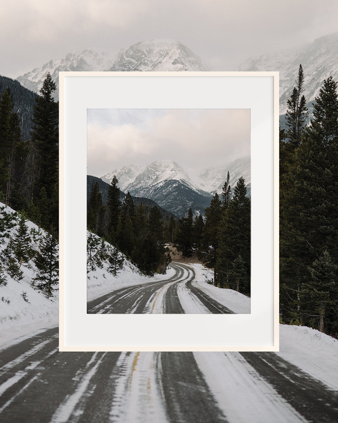 Winter Mountain Road — Rocky Mountain National Park Fine Art Print